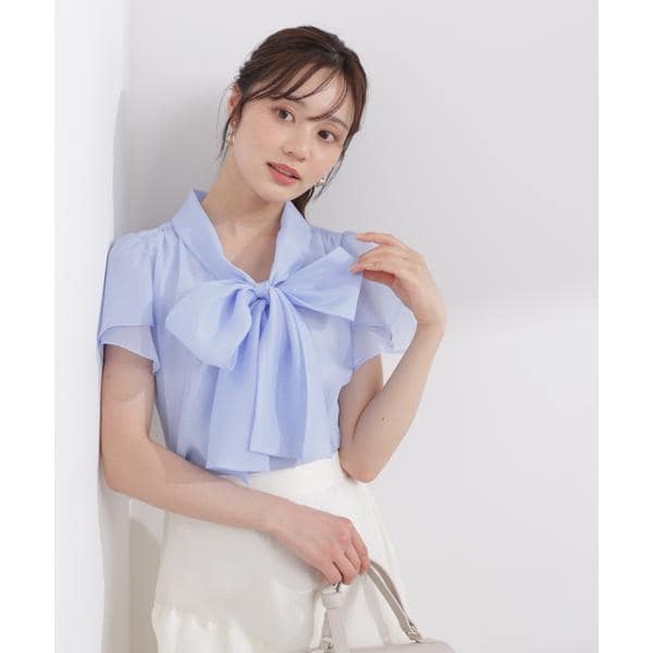 プロポーション ボディドレッシング（PROPORTION BODY DRESSING）/チューリップ袖リボンブラウス 26SS