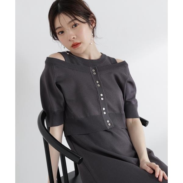 プロポーション ボディドレッシング（PROPORTION BODY DRESSING）/〈a／mie〉ショートカーデレイヤードワンピース