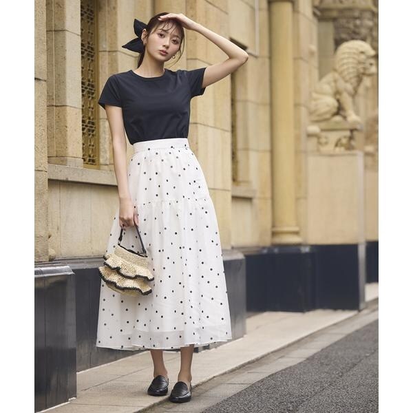 プロポーション ボディドレッシング（PROPORTION BODY DRESSING）/ドットプリントティアードスカート 26SS_1