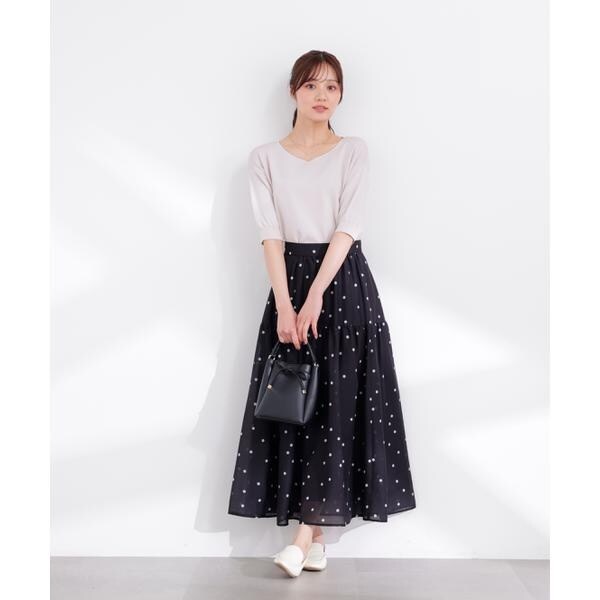 プロポーション ボディドレッシング（PROPORTION BODY DRESSING）/ドットプリントティアードスカート 26SS_4