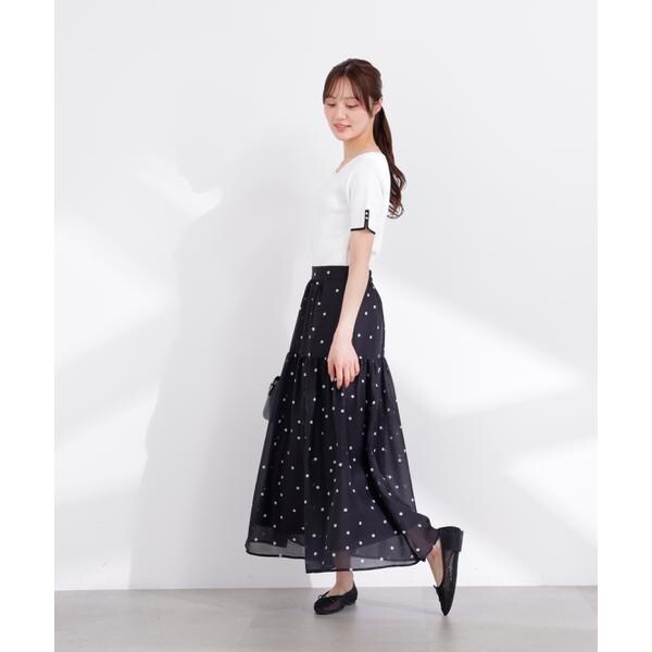 プロポーション ボディドレッシング（PROPORTION BODY DRESSING）/ドットプリントティアードスカート 26SS_7