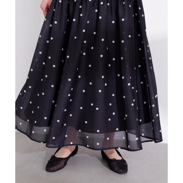プロポーション ボディドレッシング（PROPORTION BODY DRESSING）/ドットプリントティアードスカート 26SS_17