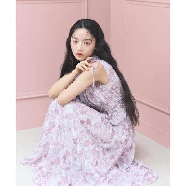 プロポーション ボディドレッシング（PROPORTION BODY DRESSING）/2wayスリーブ花柄シャーリングワンピース 26SS