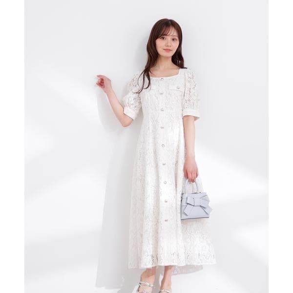 プロポーション ボディドレッシング（PROPORTION BODY DRESSING）/フロントボタンレースワンピース 26SS