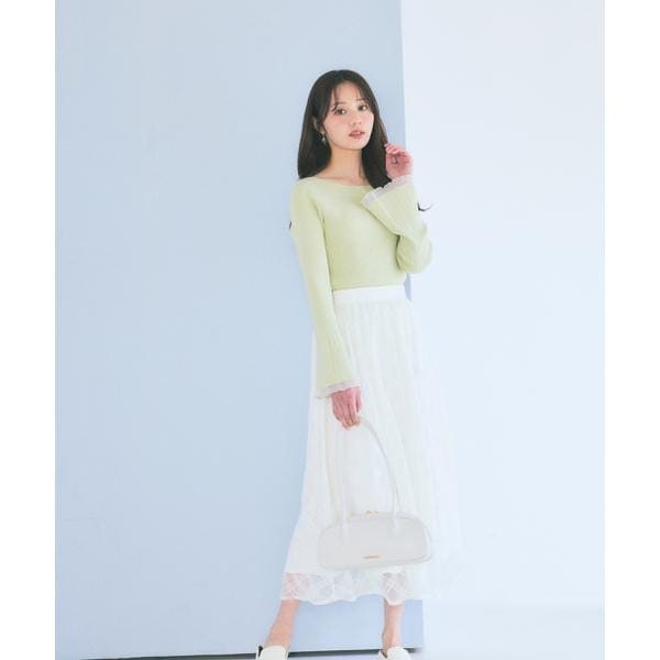 プロポーション ボディドレッシング（PROPORTION BODY DRESSING）/シアーチェックフレアスカート　26SS
