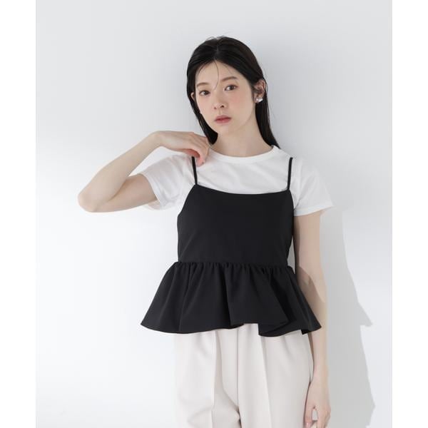 プロポーション ボディドレッシング（PROPORTION BODY DRESSING）/〈a／mie〉ペプラムデザインキャミソール26SS