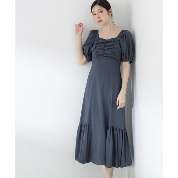 プロポーション ボディドレッシング（PROPORTION BODY DRESSING）/フロントギャザーパフスリーブワンピース26SS
