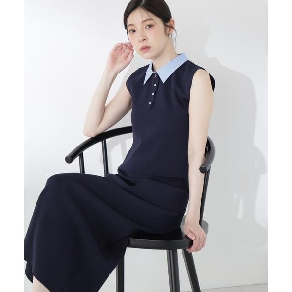 プロポーション ボディドレッシング（PROPORTION BODY DRESSING）/＜青島心さん着用＞衿ドッキングニットセットアップ