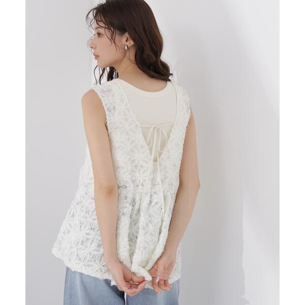 プロポーション ボディドレッシング（PROPORTION BODY DRESSING）/立体レースペプラムブラウス_3