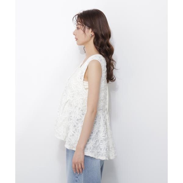 プロポーション ボディドレッシング（PROPORTION BODY DRESSING）/立体レースペプラムブラウス_8