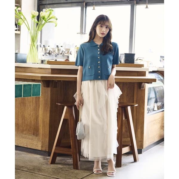 プロポーション ボディドレッシング（PROPORTION BODY DRESSING）/＜中川紅葉さん着用＞ラッフルチュールスカート