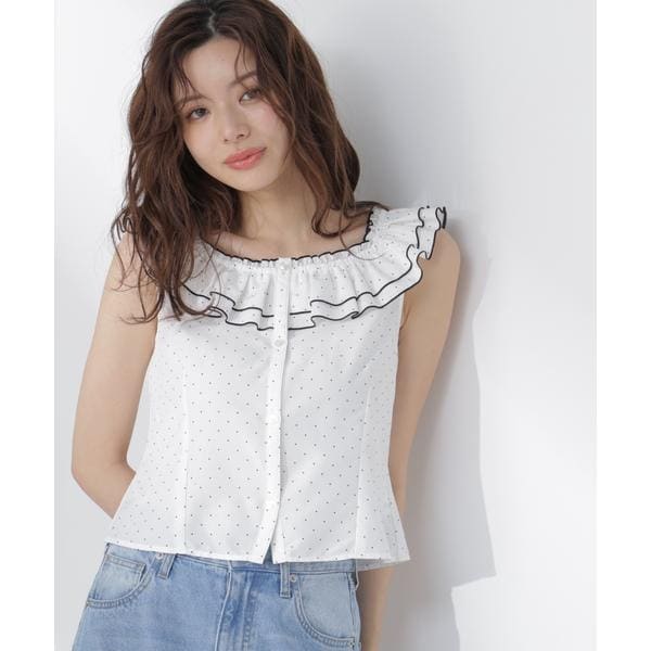 【NEW】プロポーション ボディドレッシング（PROPORTION BODY DRESSING）/ラッフルカラーブラウス_1