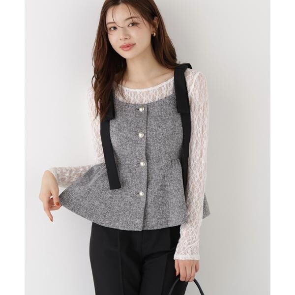 プロポーション ボディドレッシング（PROPORTION BODY DRESSING）/リボンペプラムジレ