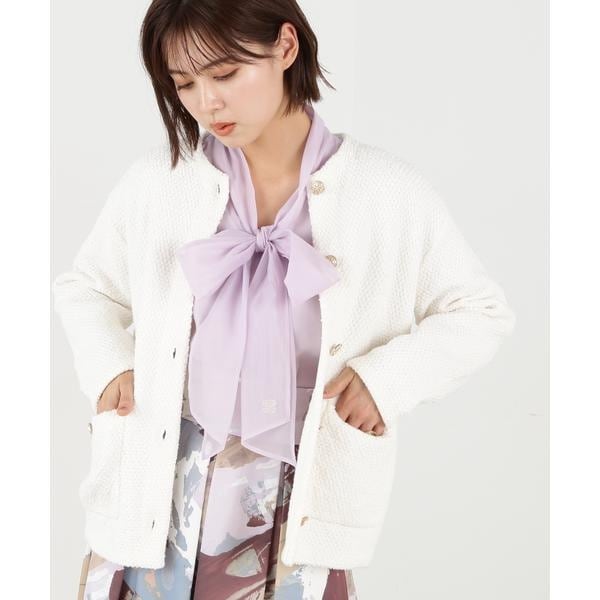 ジル バイ ジル スチュアート（JILL by JILL STUART）/エリツキツイードニットカーディガン