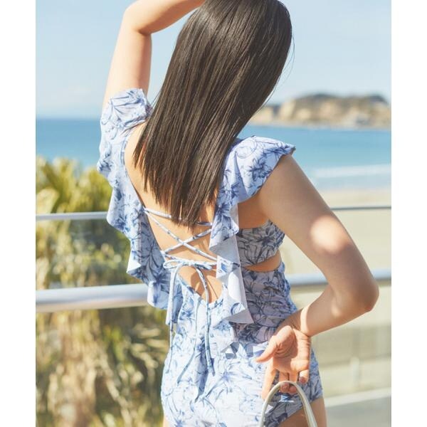 ジル バイ ジル スチュアート（JILL by JILL STUART）/バックレースアップフリルワンピース