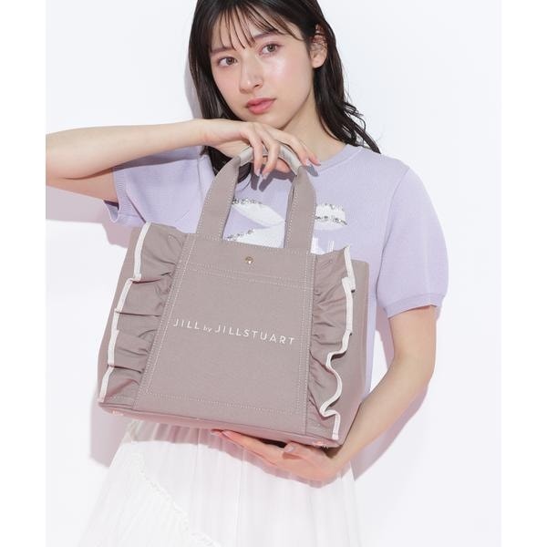 JILL by JILL STUART PEACH JOHN サテンフリルトート JILL by JILL STUART PEACH JOHN サテンフリルトート ジル バイ ジル