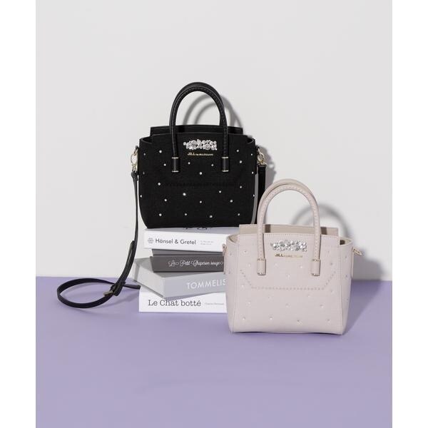 ★Jill Stuart★ブラック ナイロン ポケット ポイント ミニ ジル バイ ジル スチュアート（JILL by JILL STUART）/ビジュー