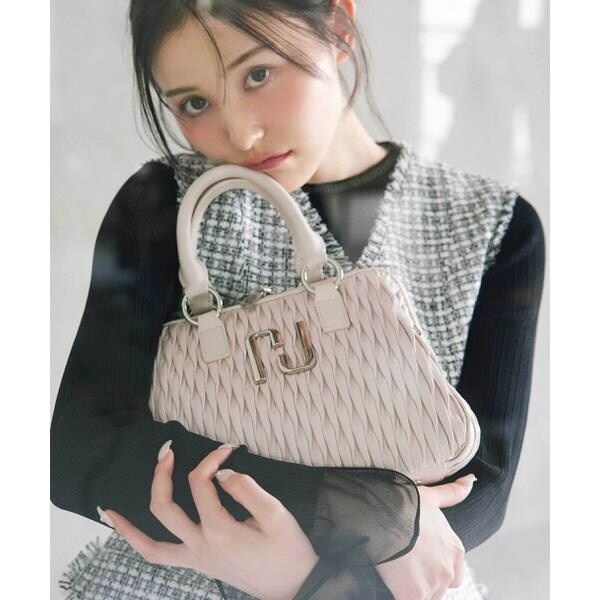 フェンディ トートバッグ 8BH262 ピンク ブラック レザー