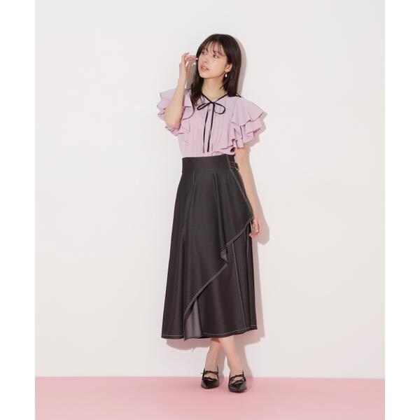 ジルスチュアート　ラッフルデザイントップス セール】ラッフルデザイントップス（Tシャツ/カットソー）｜JILL