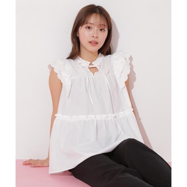 ジルバイジルスチュアート カットワークティアードチュニック カットワークティアードチュニック | JILL by JILL STUART（ジル バイ