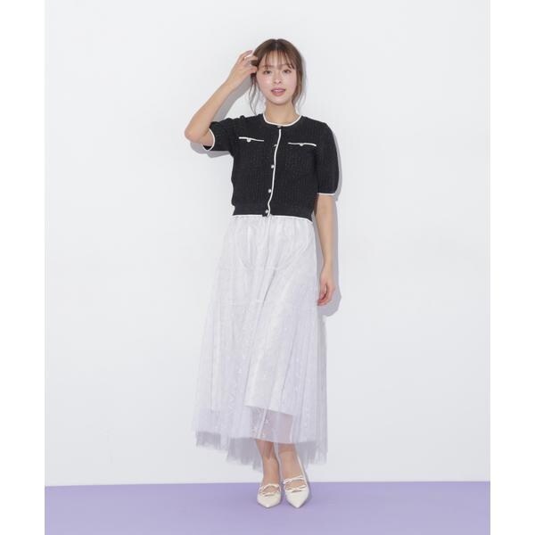 JILL STUART 22AW ジョアンニットツイードニット カーディガン F JILL by JILL STUART（ジルバイジルスチュアート） ニット セーター