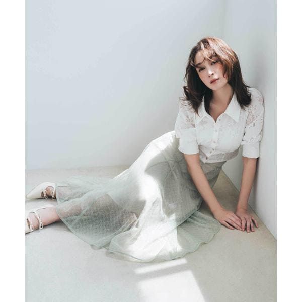 ジル バイ ジル スチュアート（JILL by JILL STUART）/シャイニーレースフレアスカート