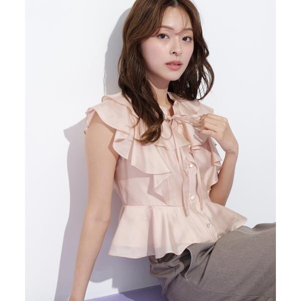 ジル バイ ジル スチュアート（JILL by JILL STUART）/ペプラムラッフルブラウス