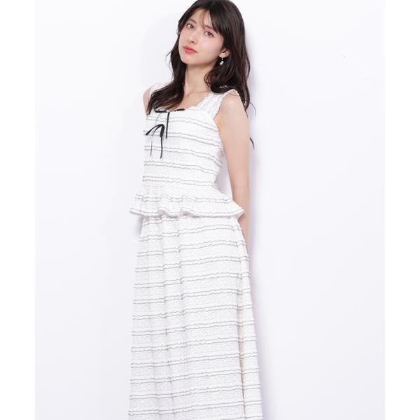 JILL by JILL STUART バイカラーストレッチレースセットアップ バイカラーストレッチレースセットアップ | JILL by JILL STUART