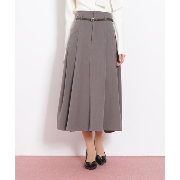 ジル バイ ジル スチュアート（JILL by JILL STUART）/ベルト付タックフレアスカート