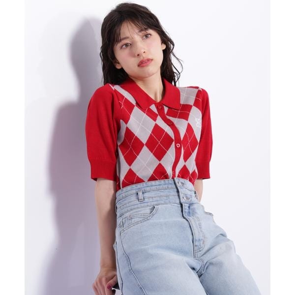 ジル バイ ジル スチュアート（JILL by JILL STUART）/ポロ衿アーガイルニット_2