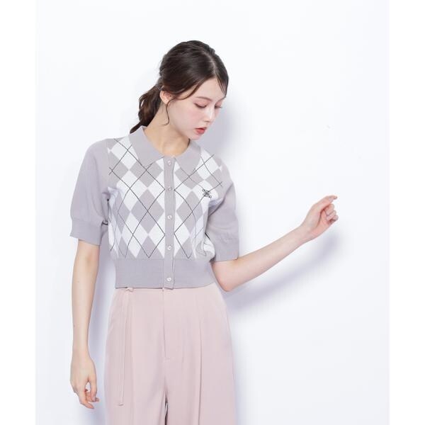 ジル バイ ジル スチュアート（JILL by JILL STUART）/ポロ衿アーガイルニット_5