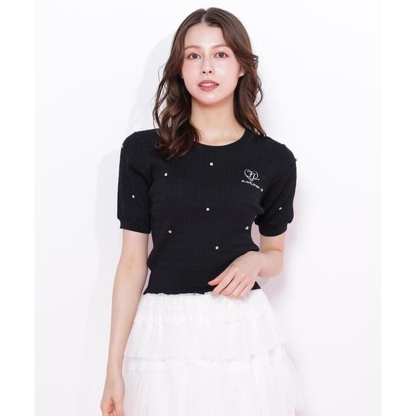 ジル バイ ジル スチュアート（JILL by JILL STUART）/ミニケーブルハート刺繍ニット