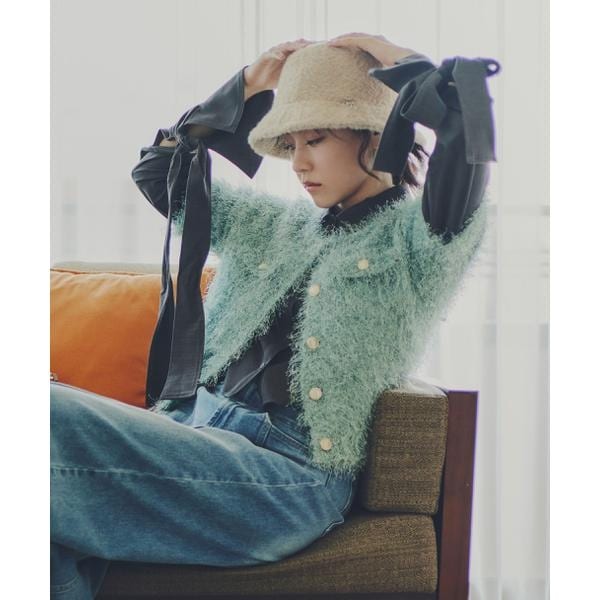 ジル バイ ジル スチュアート（JILL by JILL STUART）/ラメフェザーニットジャケット