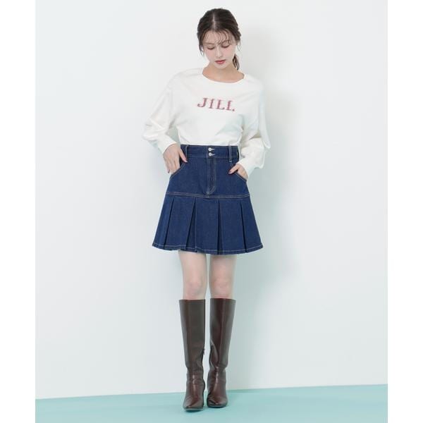 ジル バイ ジル スチュアート（JILL by JILL STUART）/ボックスプリーツデニムミニスカート