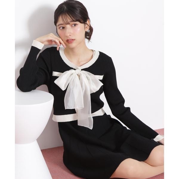 ジル バイ ジル スチュアート（JILL by JILL STUART）/ビッグリボンニットアップ