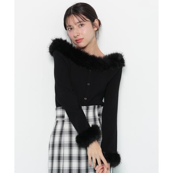 ジル バイ ジル スチュアート（JILL by JILL STUART）/フェイクファートリムニット