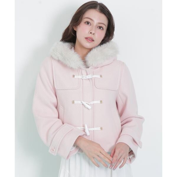 ジル バイ ジル スチュアート（JILL by JILL STUART）/フェイクファー付ショートダッフルコート_1