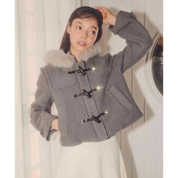 ジル バイ ジル スチュアート（JILL by JILL STUART）/フェイクファー付ショートダッフルコート_3