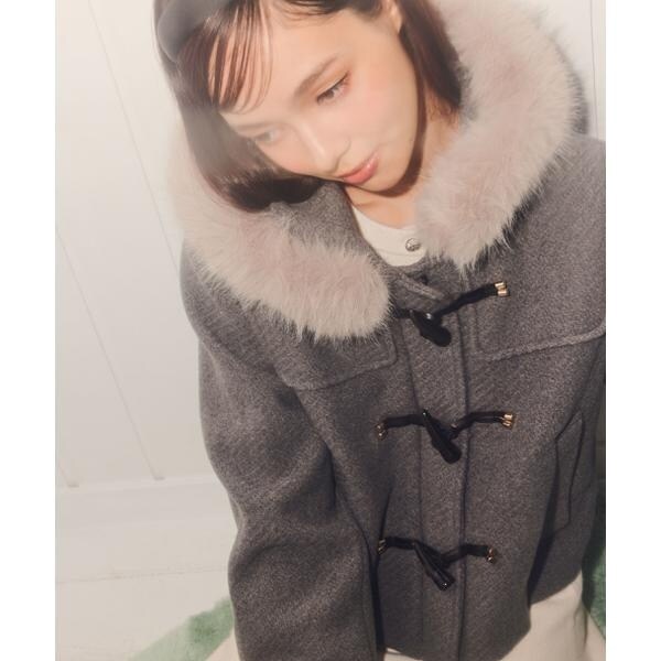 ジル バイ ジル スチュアート（JILL by JILL STUART）/フェイクファー付ショートダッフルコート_5