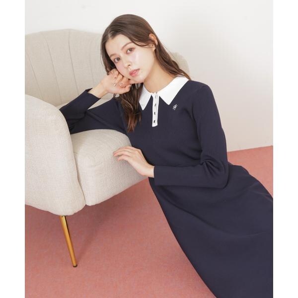 ジル バイ ジル スチュアート（JILL by JILL STUART）/長袖ポロネックニットワンピース