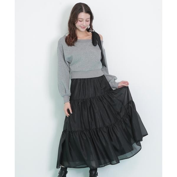 ジルスチュアートJILL STUART セットアップ 140 ジルバイジルスチュアート JILL by JILLSTUART ペプラムキャミフレア