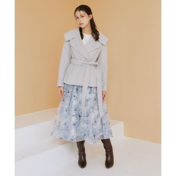 ジル バイ ジル スチュアート（JILL by JILL STUART）/ベロアリボンオパールフラワースカート