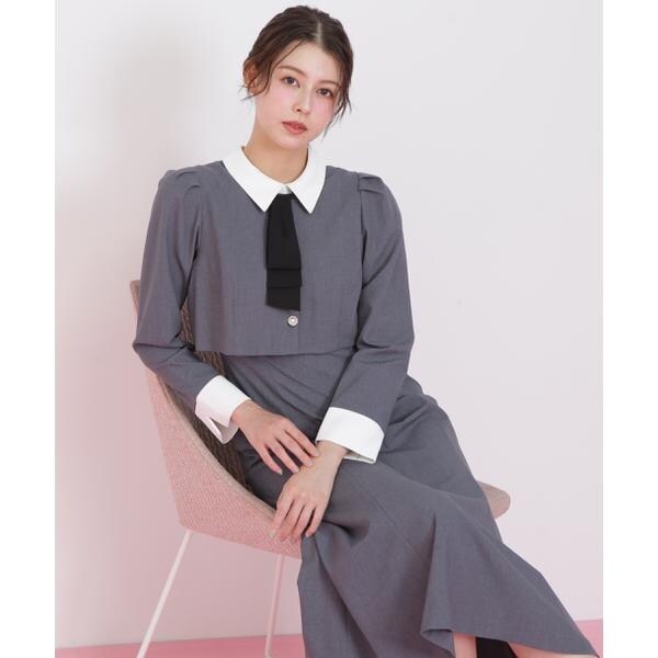 ジル バイ ジル スチュアート（JILL by JILL STUART）/ジャケットレイヤードワンピース