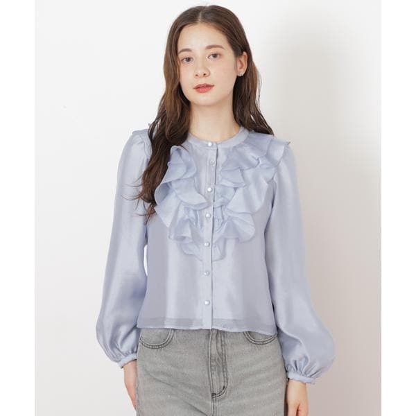 ジル バイ ジル スチュアート（JILL by JILL STUART）/フロントフリルシアーブラウス