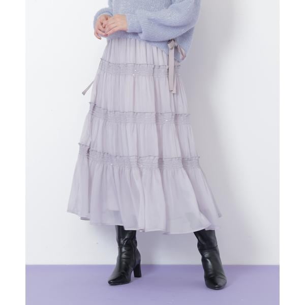 ジル バイ ジル スチュアート（JILL by JILL STUART）/シャイニーティアードスカート