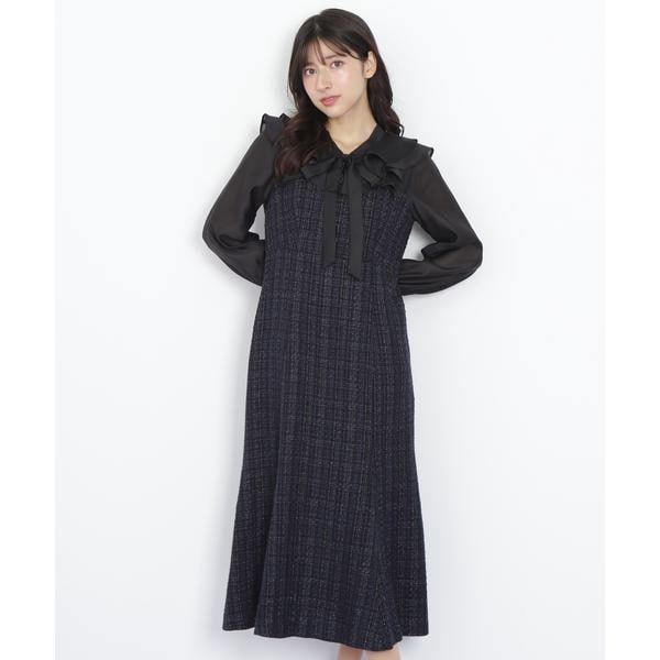 ジル バイ ジル スチュアート（JILL by JILL STUART）/ブラウスドッキングツィードワンピース