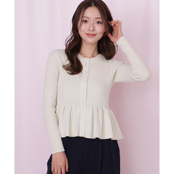 ジル バイ ジル スチュアート（JILL by JILL STUART）/ラメモールペプラムニット