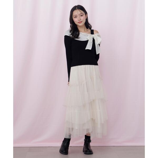 ジル バイ ジル スチュアート（JILL by JILL STUART）/アシメリボンニット_4