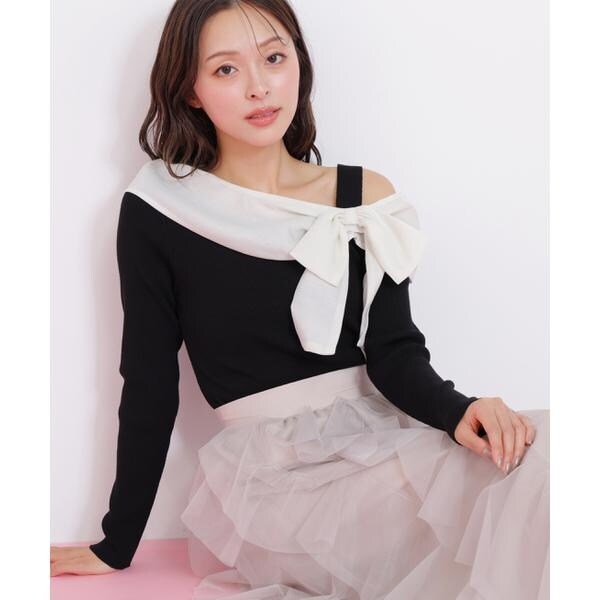 ジル バイ ジル スチュアート（JILL by JILL STUART）/アシメリボンニット_6