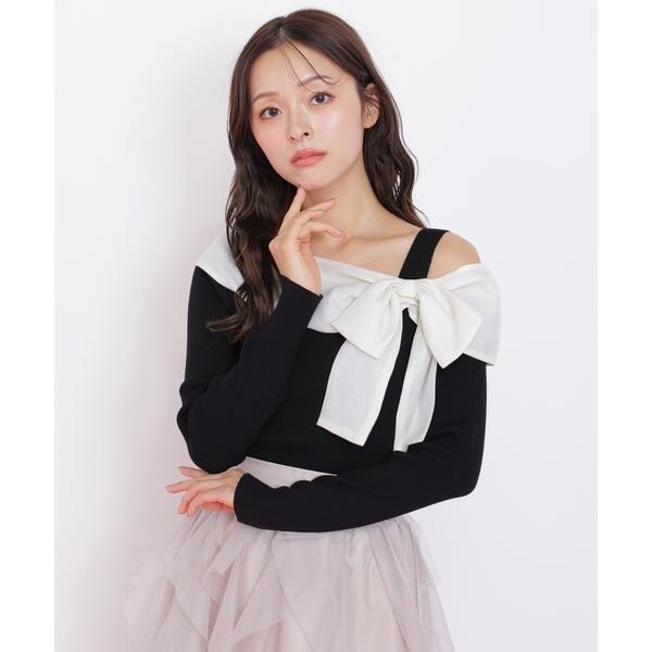 ジル バイ ジル スチュアート（JILL by JILL STUART）/アシメリボンニット_7